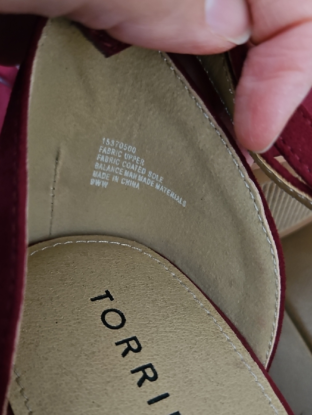 Torrid Burgundy Suede Wedge Sandals Size 9WW - Picture 5 of 9
